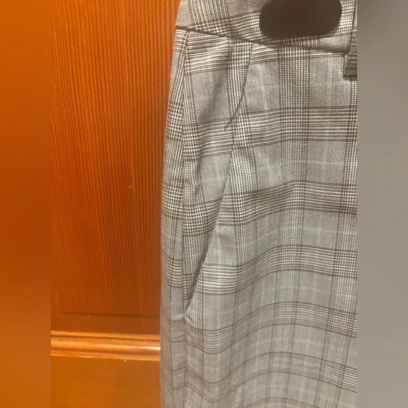 Nordstrom British Plaid High Waist Wide Leg Pants - NWOT - Picture 5 of 14